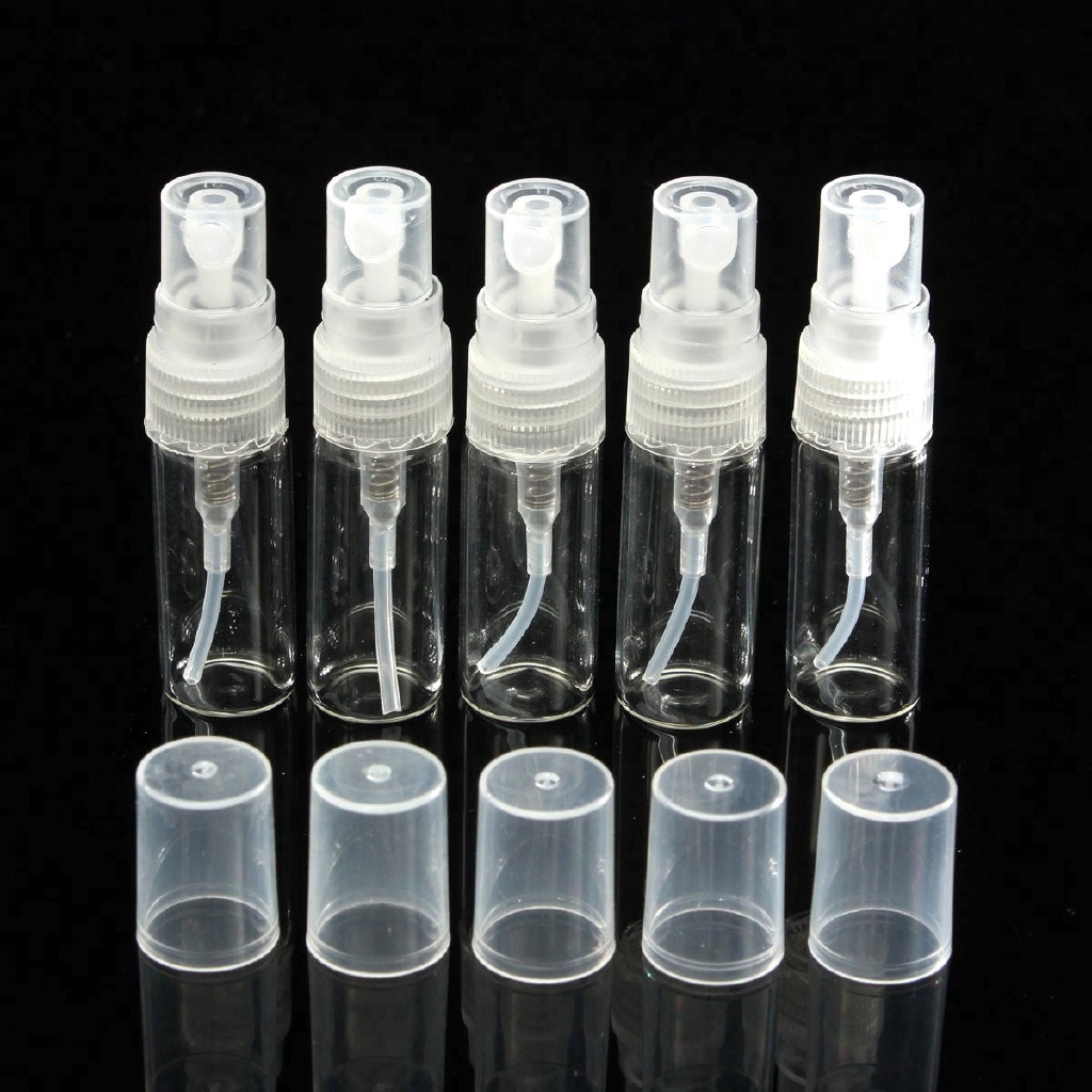 Set 5 chai rỗng dạng xịt mini dễ thương 2 / 3 / 5 / 10ml chất lượng cao