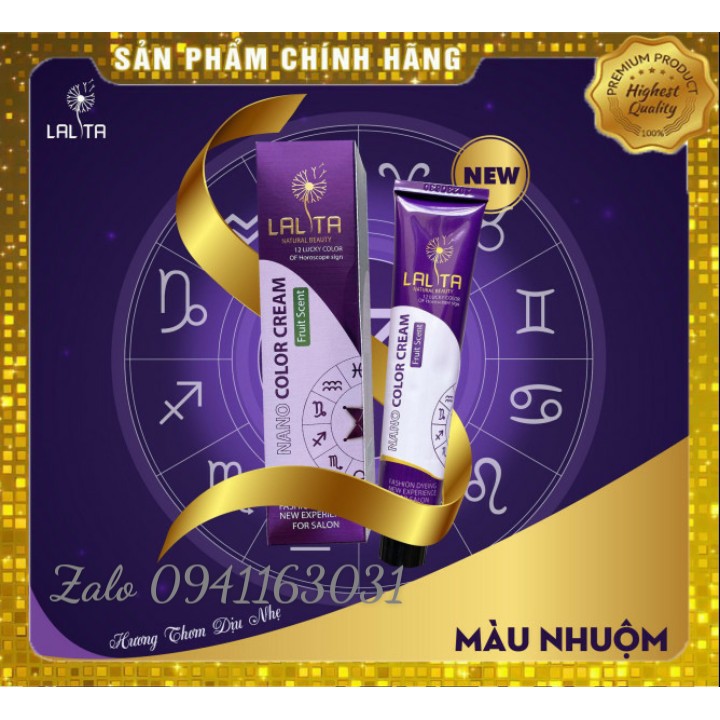 [FREE SHIP] Thuốc nhuộm tóc Lalita - 12 cung hoàng đạo may mắn - 0043