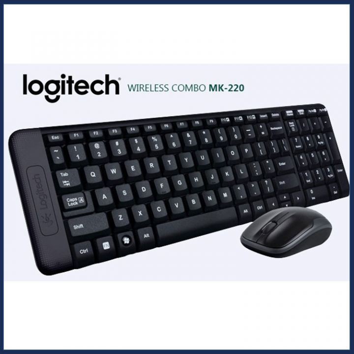 Bộ Bàn Phím Và Chuột Không Dây Logitech MK220 - PIN SIÊU BỀN - Bảo hành 36 tháng chính hãng