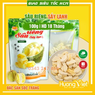 Sầu riêng sấy lạnh giòn thơm đậm đà vị tự nhiên Tân Huê Viên, công nghệ sấy lạnh giữ nguyên được màu sắc tươi ngon