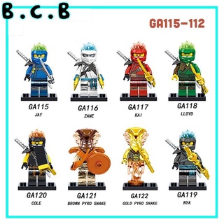 Đồ chơi lắp ráp minifigure và non lego nhân vật Lego Ninja phantom: Hồ Ly, Samurai, Akita mẫu mới GA115 - GA122