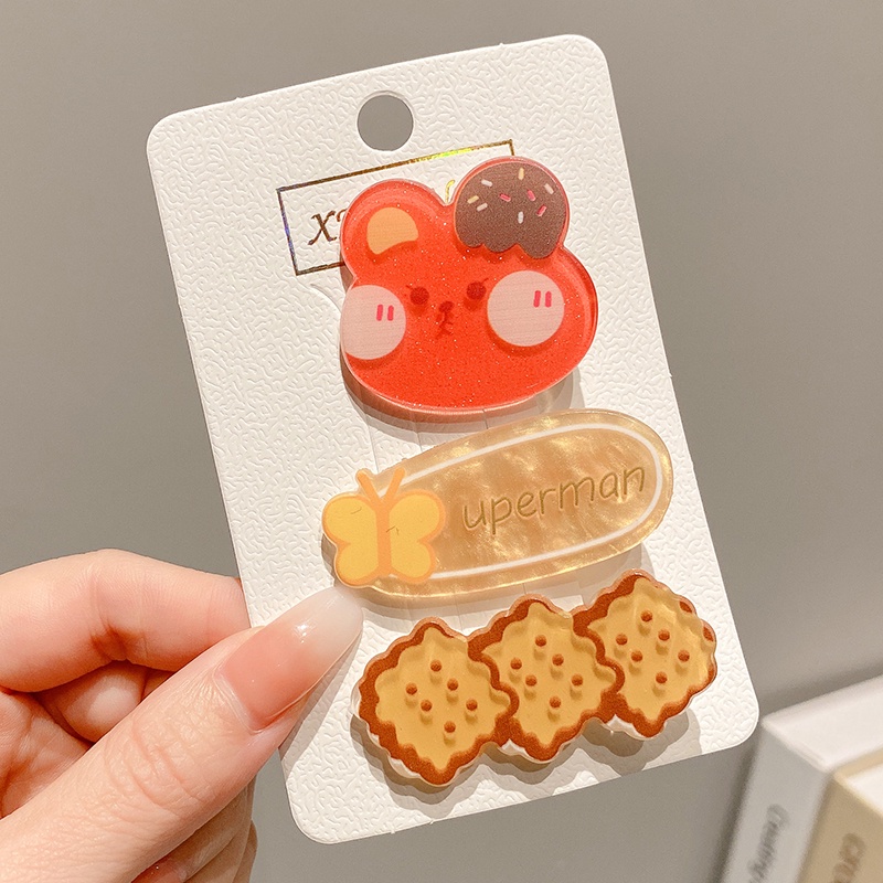 Kẹp Tóc Họa Tiết Hoạt Hình Phong Cách Hàn Quốc Cho Bé