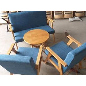 bộ sofa gỗ cao cấp dùng cho quán cafe HGH