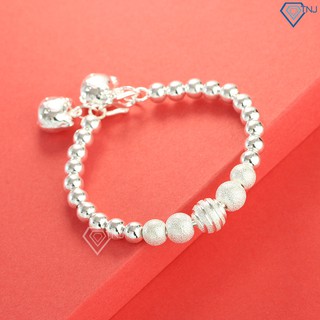 Lắc bi bạc cho bé gái hình Hello Kitty, vòng tay bạc cho bé LTT0028 - Trang Sức TNJ