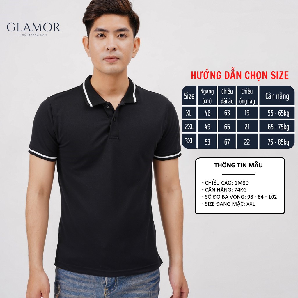 Áo polo nam đẹp cổ viền cotton thấm hút mồ hôi