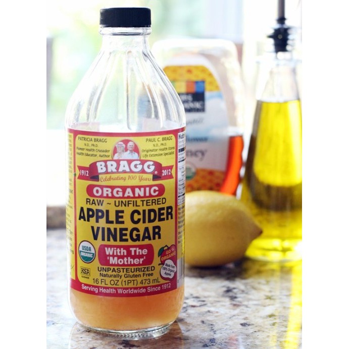 [Meoheo] Dấm táo dưỡng da Apple Cider Vinegar Organic Raw 473ml Bragg