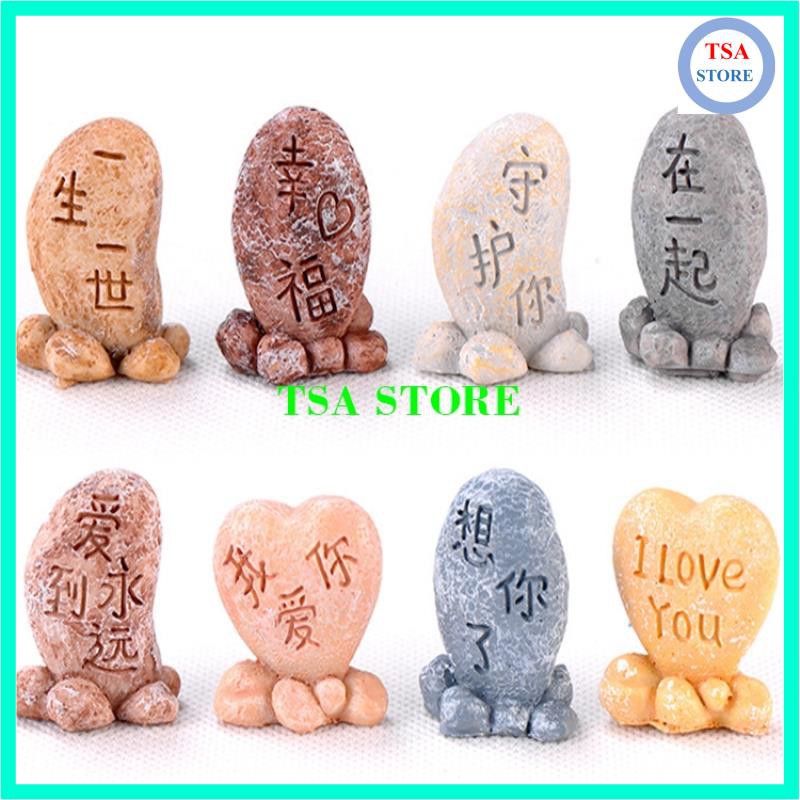 Phụ kiện tiểu cảnh terrarium Đá tỏ tình trang trí tiểu cảnh/chậu cây mini/hồ cá/bonsai/hòn non bộ/sen đá/xương rồng