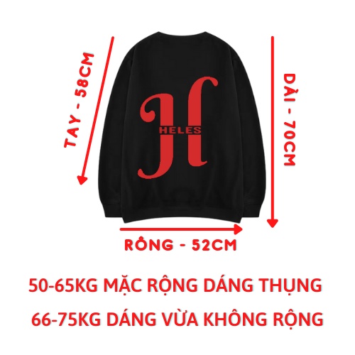 Áo sweater nỉ form rộng unisex phong cách Ulzzang Hàn Quốc cho nam nữ BRING HELES K15 | BigBuy360 - bigbuy360.vn
