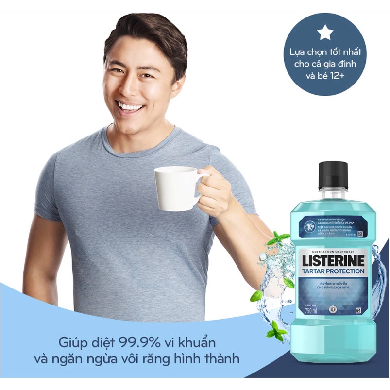 Nước Súc Miệng Bạc Hà Listerine 750ml