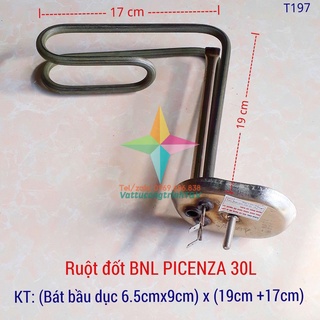 Ruôt đốt Bình Nóng Lạnh PICENZA 30L bát bầu dục lõm 6.5cm x 9cm có ống cảm biến