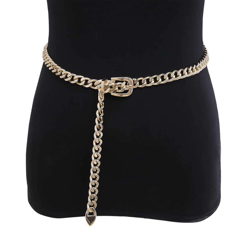 European & American Creative Personality Design Simple Thick Chain Belt Fashion Punk Style Pants Belt Accessories