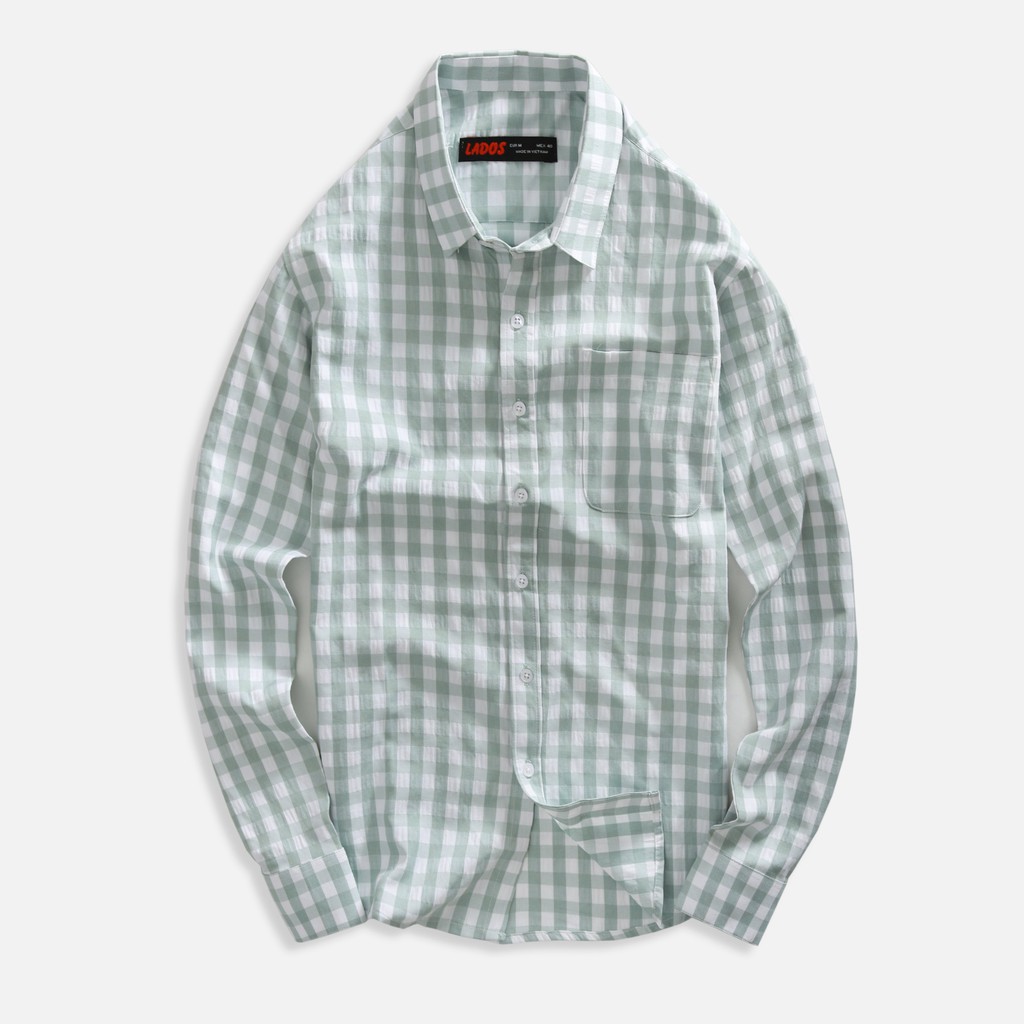 Áo sơ mi nam caro tay dài , chất mềm mại Lados - 8058 , form đẹp | BigBuy360 - bigbuy360.vn