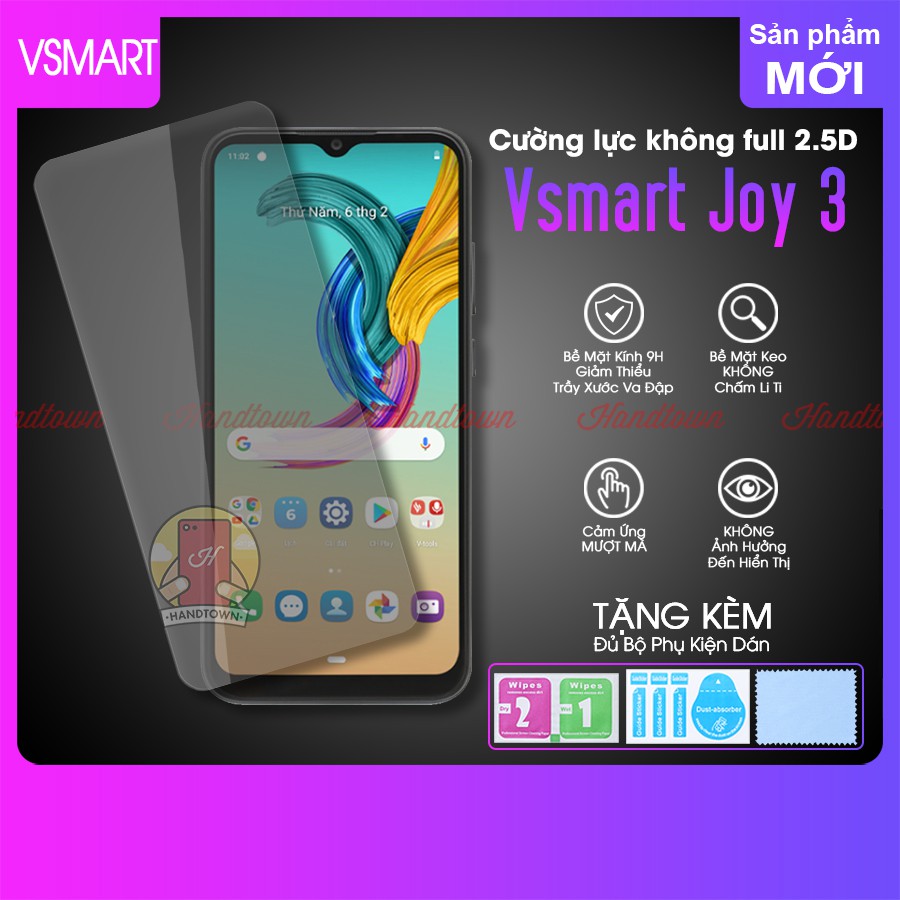 Kính Cường Lực Vsmart Joy 3 Trong Suốt trong suốt Full 95% màn hình