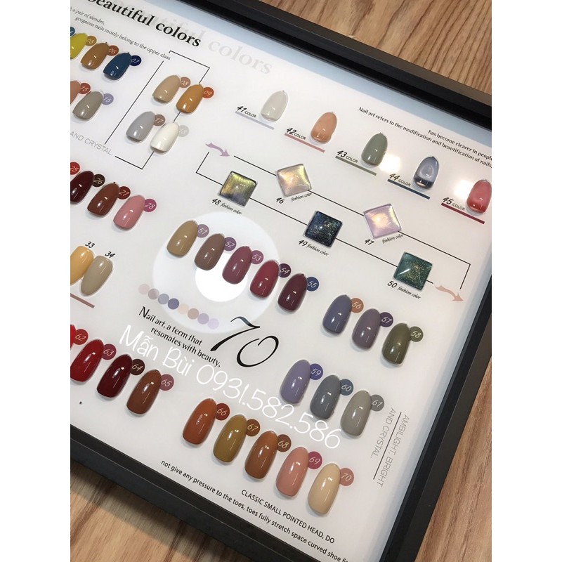 set sơn mỹ 70 chai cao cấp- tặng kèm bảng màu