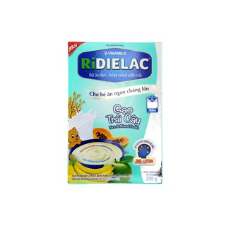 Bột ăn dặm Ridielac Gạo Trái cây 200g