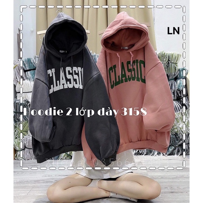 Áo hoodie nỉ cotton CLASS LN12
