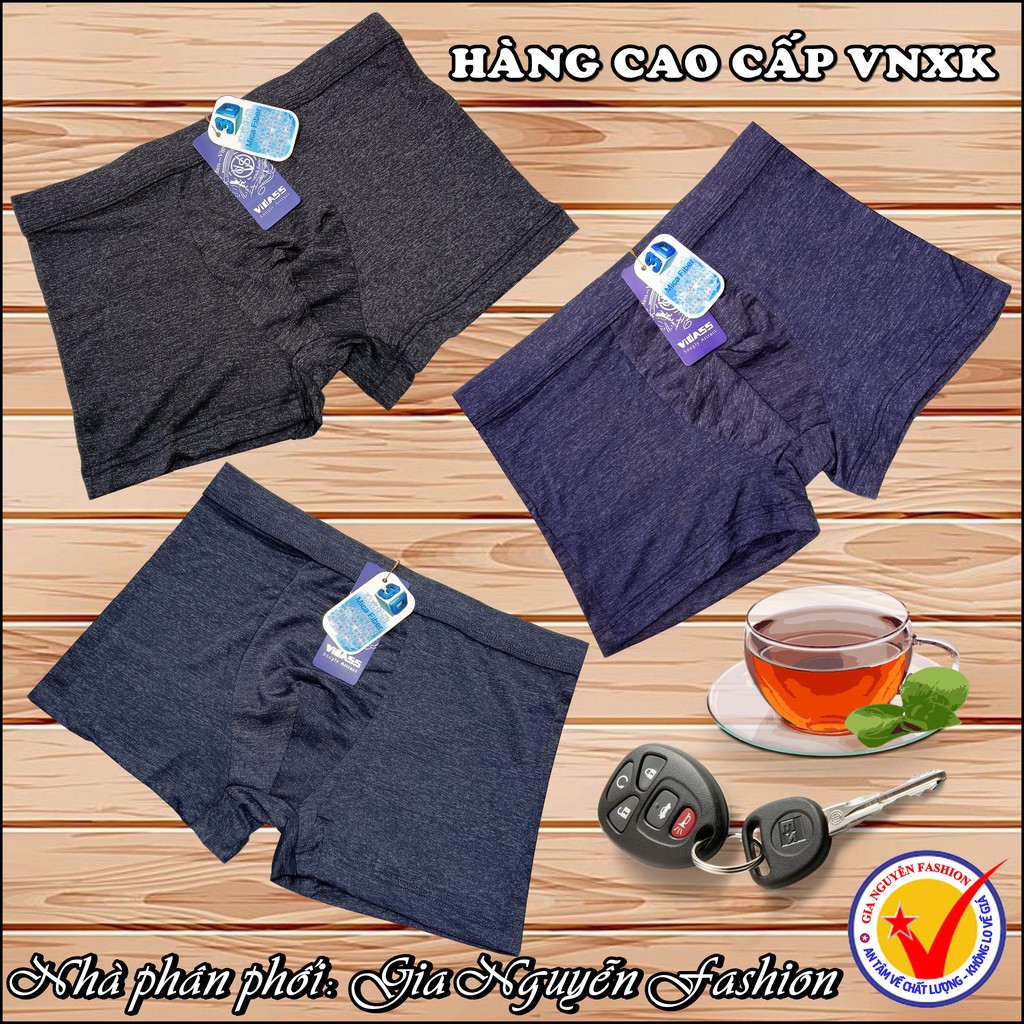 Combo 4 Quần boxer - Thun lạnh, kháng khuẩn, hàng cao cấp