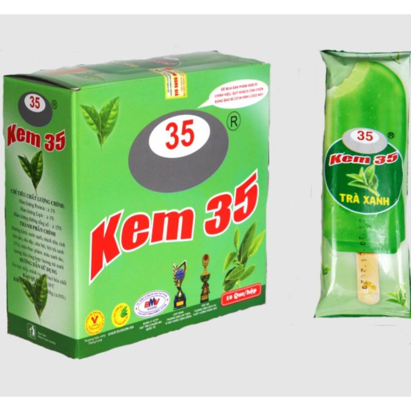 Hộp 10 que kem Tràng tiền 35 vị trà xanh [NOW SHIP]