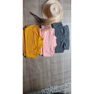 Áo thun gân cổ 7 phân tay dài
