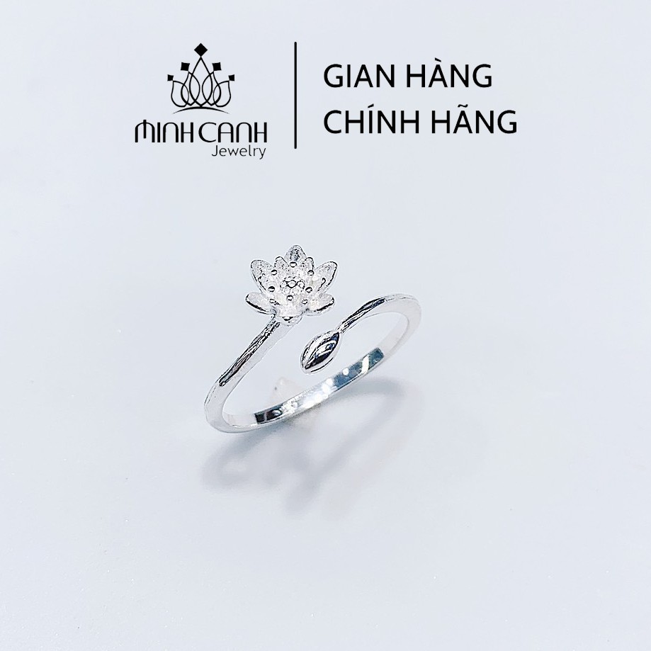 Nhẫn Hoa Sen Trắng Bạc 925 Freesize - Minh Canh Jewelry