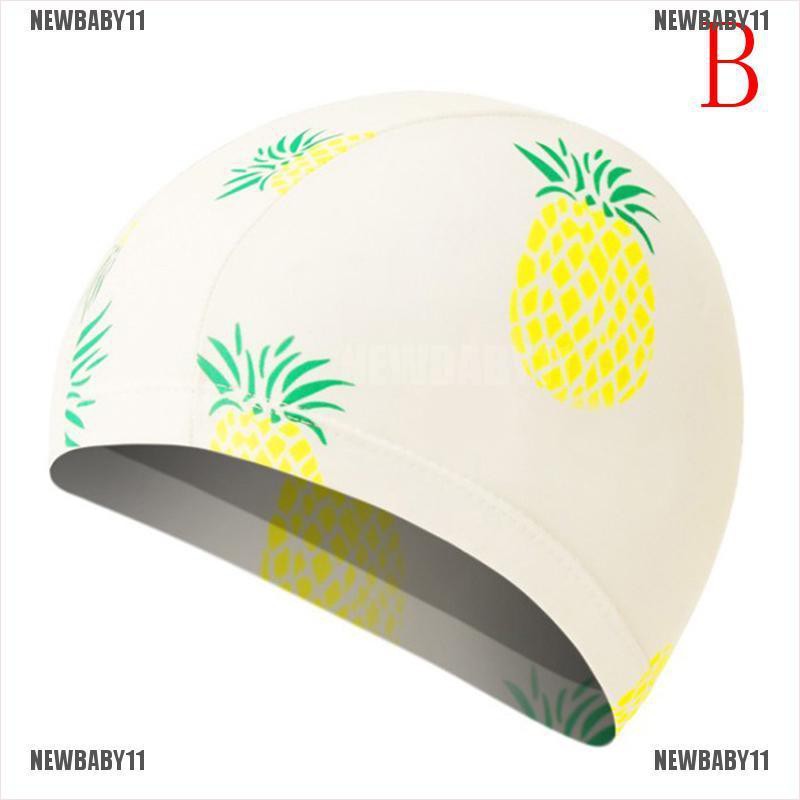 Mũ Bơi Co Giãn Chống Thấm Nước In Họa Tiết Hoạt Hình Dễ Thương Cho Bé NEWBABY11