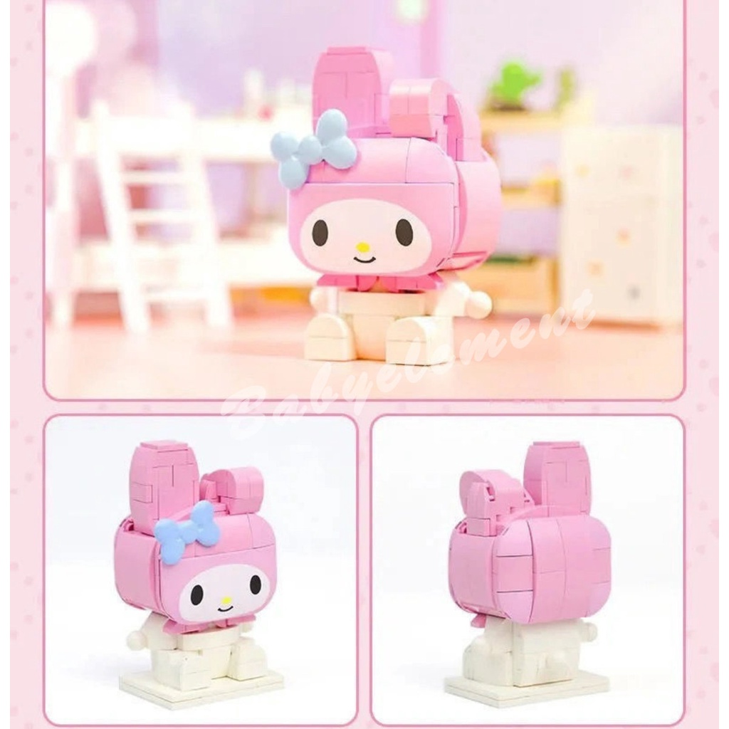Sanrio Tương Thích Xếp Hình Khối Xây Dựng Kuromi Giai Điệu Của Tôi Sáng Tạo Triều Chơi Mô Hình Hello Kitty Trang Trí Tự Làm Đồ Chơi Quà Tặng
