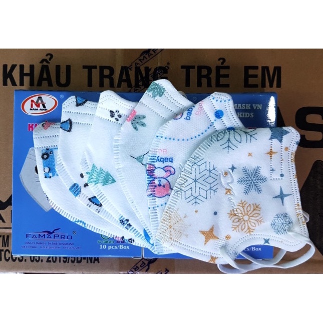 Khẩu Trang 3D Trẻ Em 4 lớp kháng khuẩn cao cấp. Hộp 10 Chiếc. Thời trang công nghệ Nhật bản. 3D Mask Kids. Moon Kitty