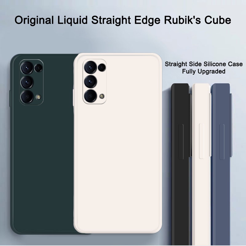Chính Hãng Liquid Ốp Lưng Cho OPPO RENO6 Z 5G RENO5 PRO RENO5 RENO5 F Siêu Mỏng Silicone Mờ Mờ Màu Trơn Kẹo