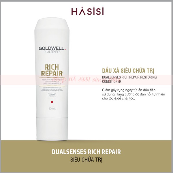 DẦU XẢ GOLDWELL - Rich Repair Restoring Conditioner 200ml