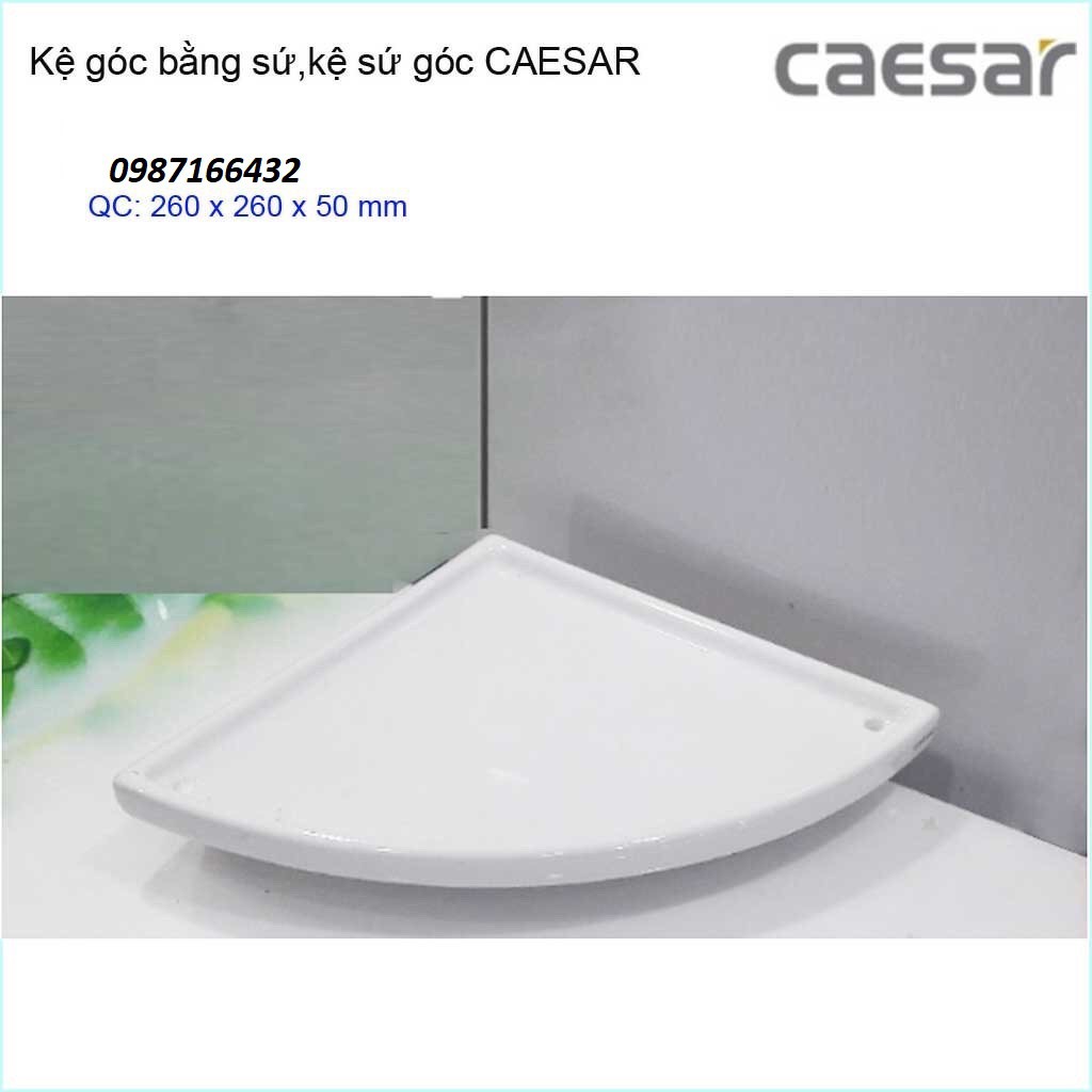 Kệ sứ phòng tắm, kệ sứ góc Caesar- hàng đẹp gắn lên rất sang trọng