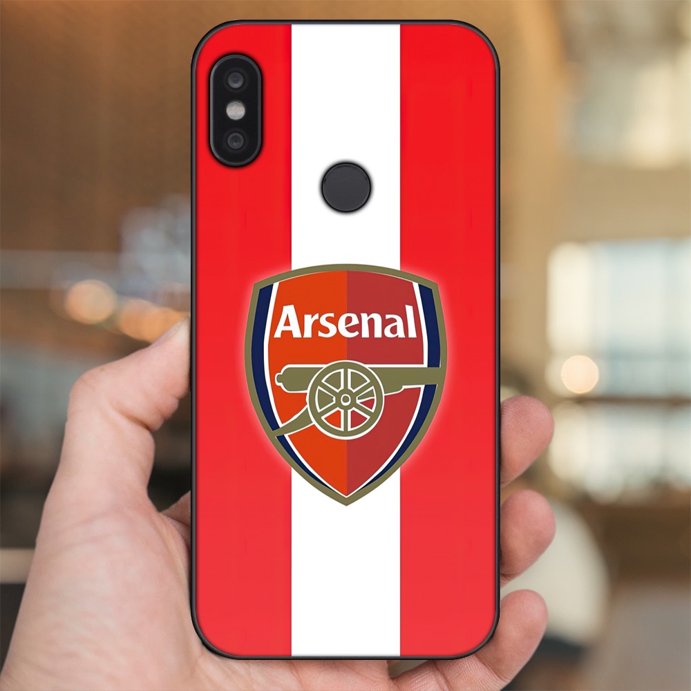 Ốp lưng Xiaomi Redmi Note 5, Note 5 Pro viền đen in hình Arsenal FC