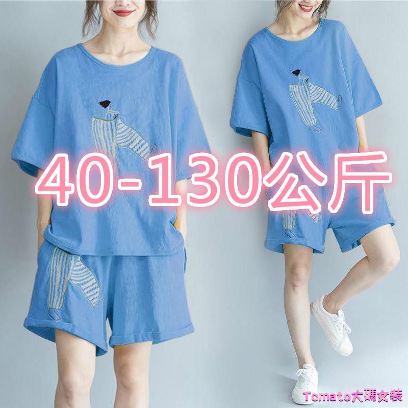 Bộ Đồ Thể Thao Ngắn Tay Size Lớn Thời Trang Mùa Hè Dành Cho Nữ 2021 / S-5Xl