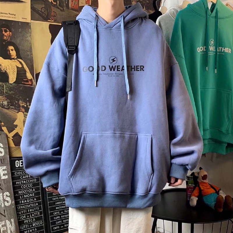 Áo hoodie Thể Thao Dáng Rộng In Chữ Phong Cách Hàn Quốc Thời Trang Mùa Đông Thoải Mái Cho Nam Và Nữ [M-5XL]