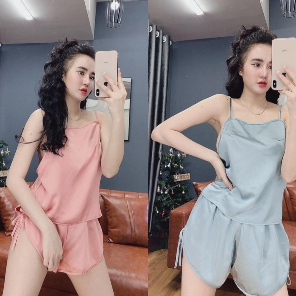 Đồ ngủ nữ❣️FREE SHIP❣️Đồ ngủ sexy lụa Satin cao cấp mềm mại xinh xắn