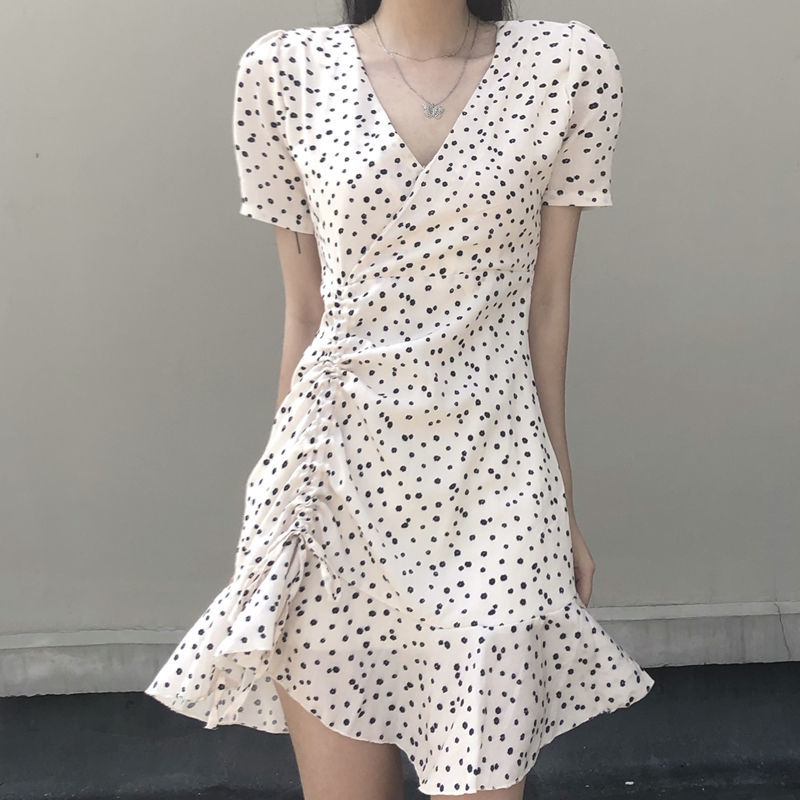 Đầm Nữ Lưng Cao Hoạ Tiết Hoa Phong Cách Vintage