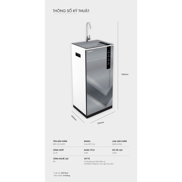Máy Lọc Nước Coex 10 cấp Hydrogen WP-7112
