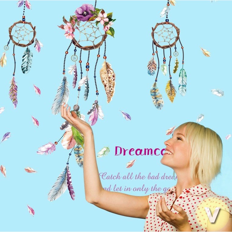 Decal dán tường dream catcher