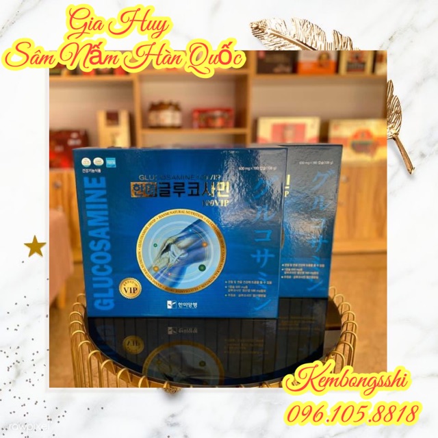 Viên Uống Bổ Khớp Glucosamin V.I.P Hàn Quốc, Hộp 180V