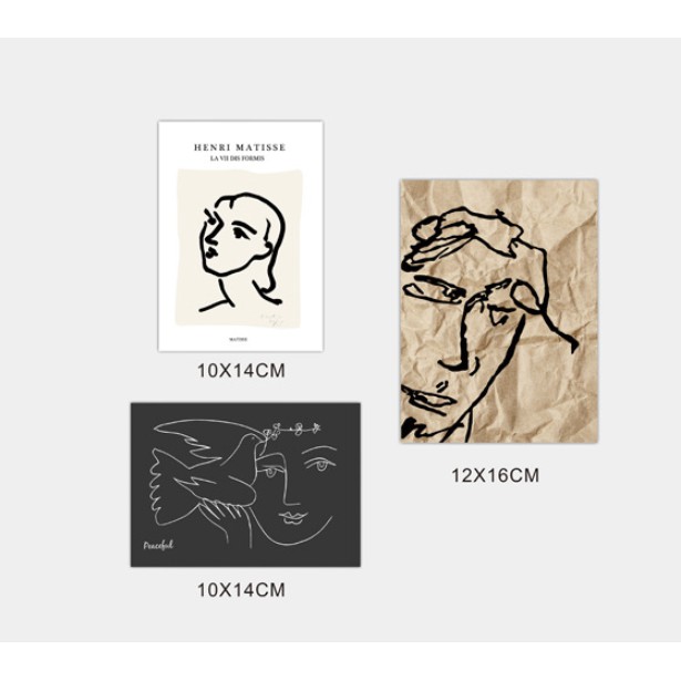 (Tặng sticker) Set Postcard decor tường, ảnh trang trí phòng nghệ thuật trừu tượng | BigBuy360 - bigbuy360.vn