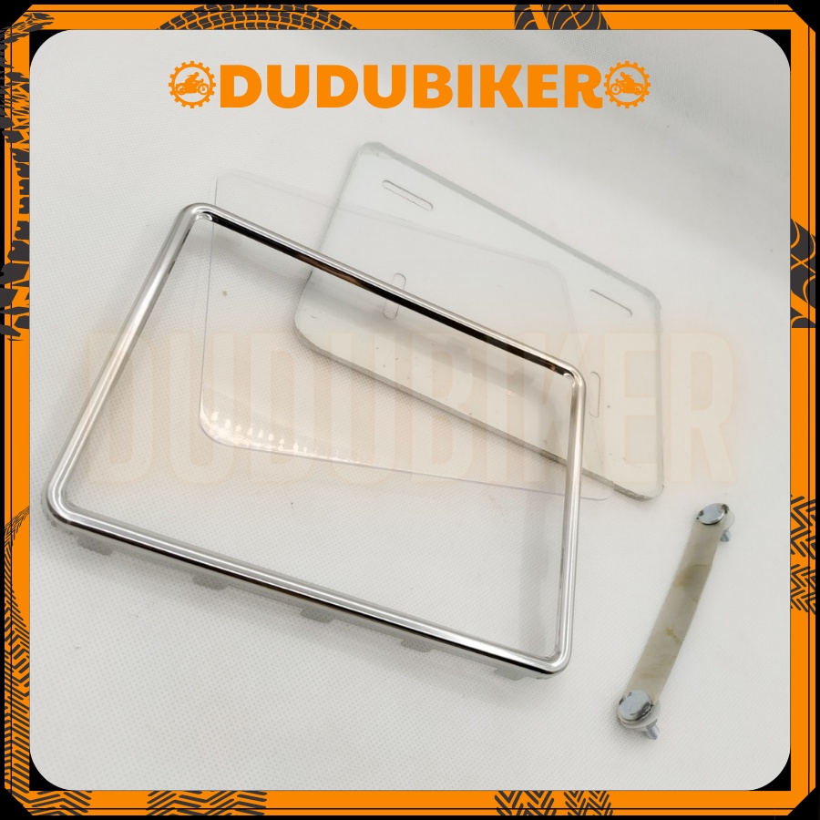 Khung Biển Số Xe Máy, Khung Bảng Số Xe Máy, Full Bộ Bao Gồm Ốp Biển Số Xe Máy Titan 7 Màu Mica Và Pát Gắn