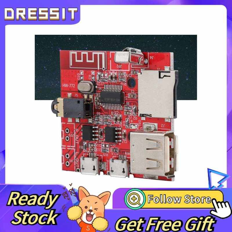 Dressit Bluetooth 4.1 MP3 Decoding Module Receiver Board Circuit w/ Remote Control