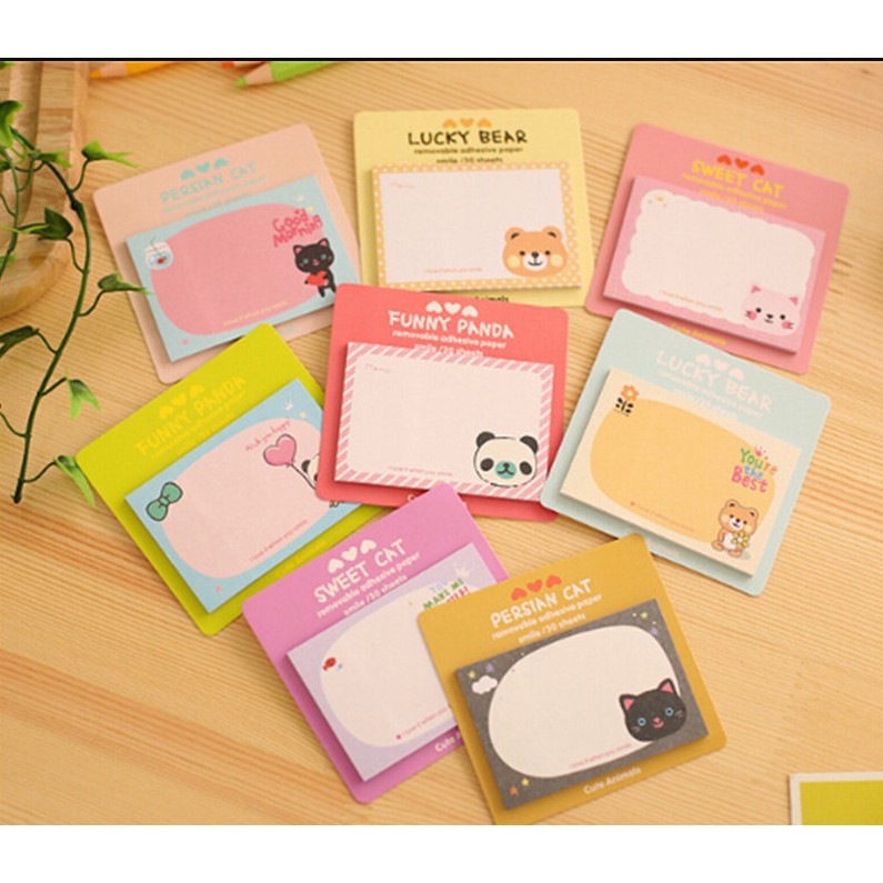 Set 8 Giấy Ghi Nhớ Kiểu Hàn Quốc Tiện Dụng