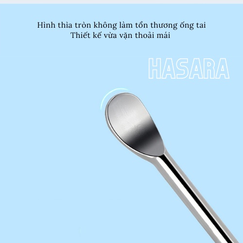 Bộ dụng cụ lấy ráy tai, ngoáy tai chuyên dụng bằng thép không gỉ cao cấp HB0763 - Hasara