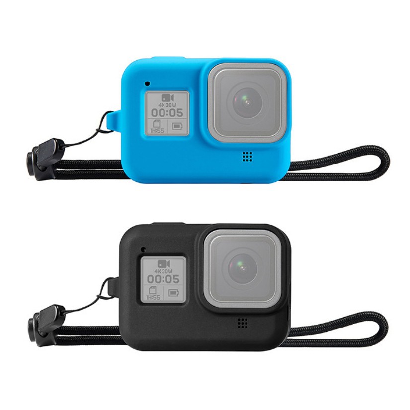 Vỏ silicon cho GoPro Hero 8 có dây đeo cổ tay Puluz