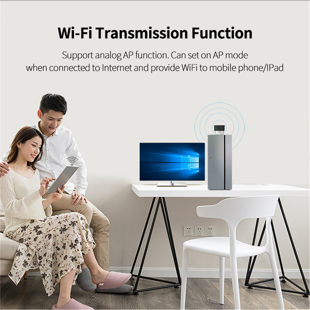 Usb Wifi 650mbs 2.4g &amp; 5g Tần Số Kép 802.11 Ac Cho Laptop