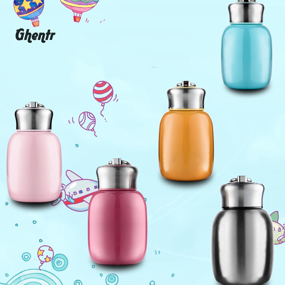 ♈Gh 200ML Fashion Mini Portable Children Stainless Steel Vacuum Mug Water Bottle Cup