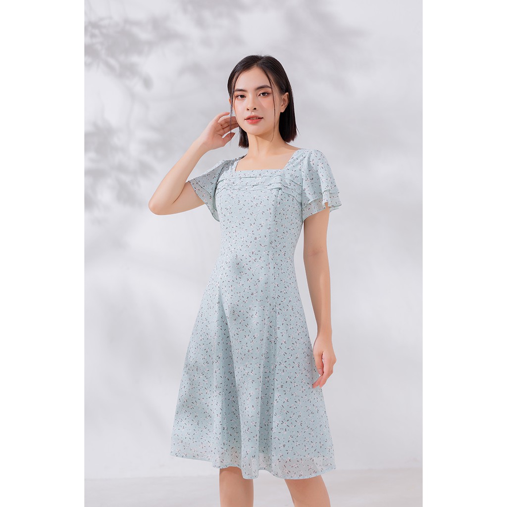 ĐẦM HOA NHÍ CỔ VUÔNG 3341