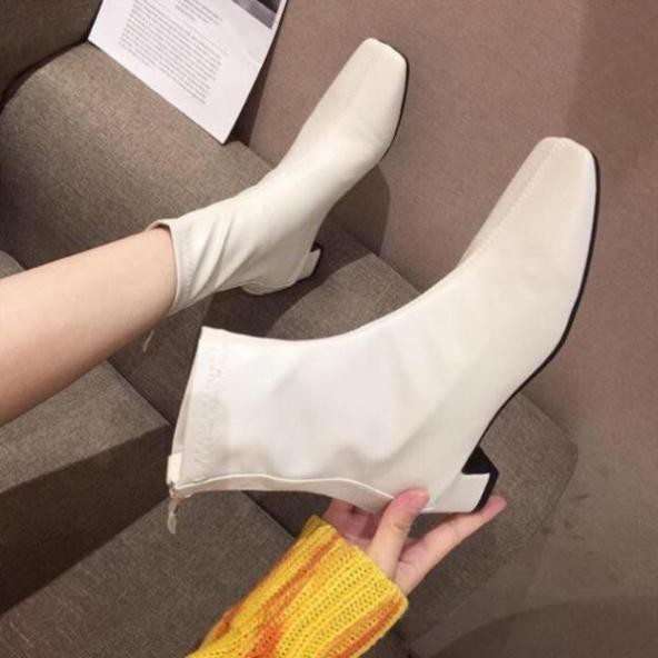 (Real) . | Bil | Bốt boot da lửng gót trụ 5 cm fullbox hàng quảng châu cao cấp . ! . . ! . ak34 * Mck Yono ⁿ | BigBuy360 - bigbuy360.vn