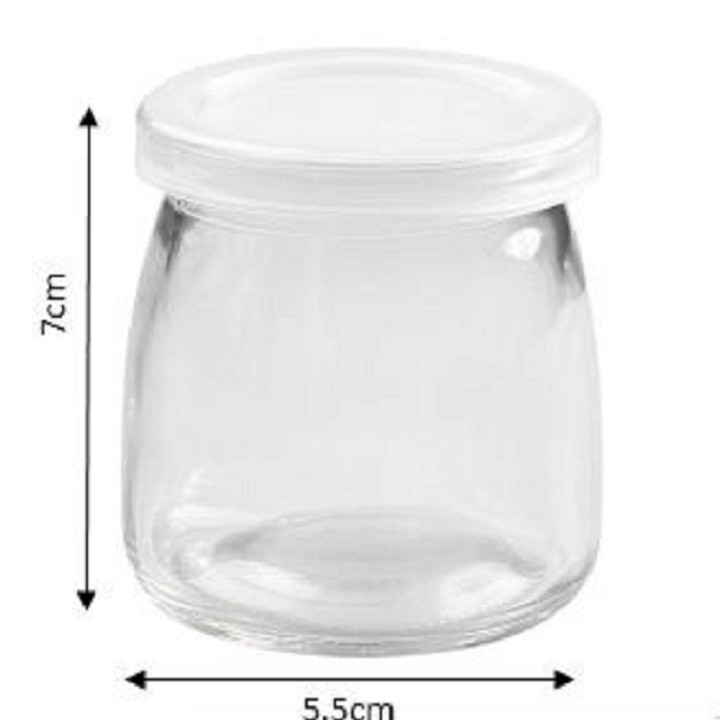 Hũ thủy tinh làm sữa chua Yogurt có nắp đậy 100ml | BigBuy360 - bigbuy360.vn