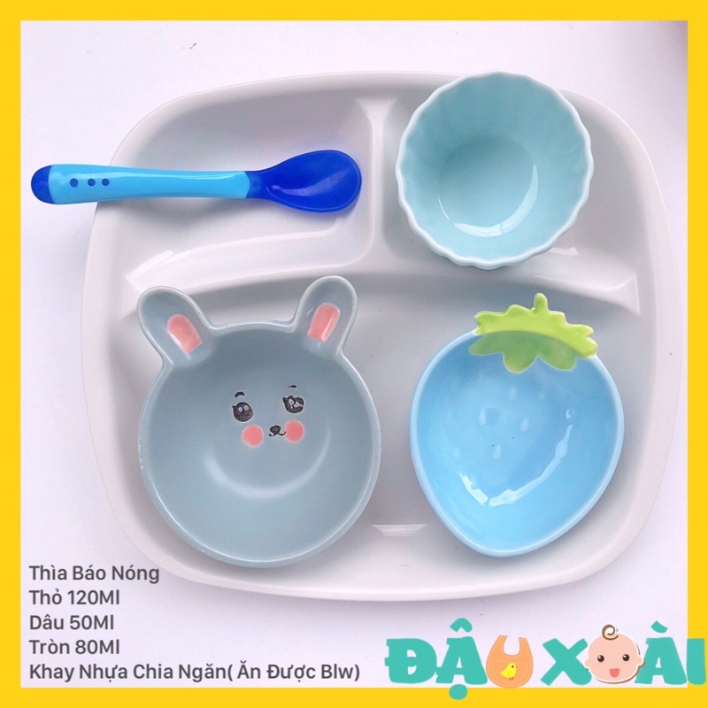 Khay tròn/vuông Nhật ăn dặm cho bé ăn dặm chỉ huy BLW